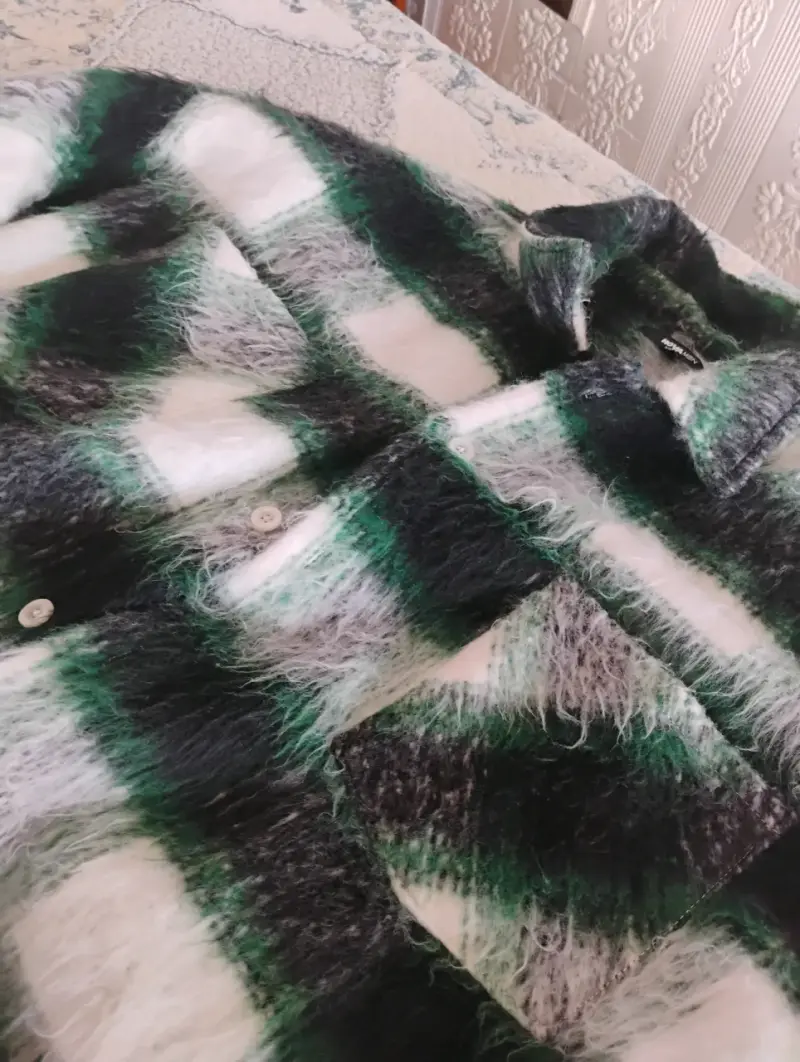 Chaqueta cuadros gris y verde - 6