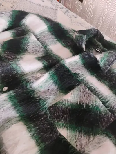 Chaqueta cuadros gris y verde - miniatura 6