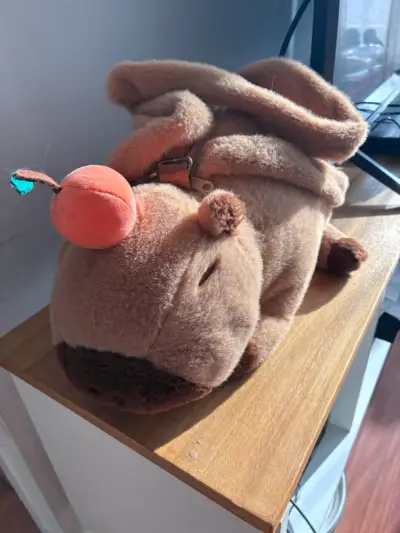 Mochila peluche marrón - miniatura 1