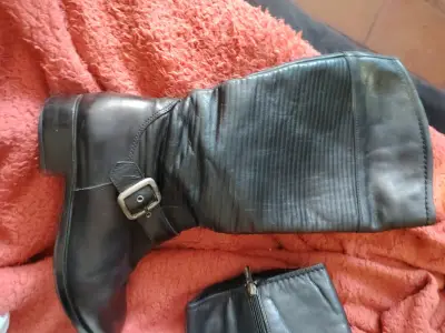 Botas de cuero negra 16horas - miniatura 3