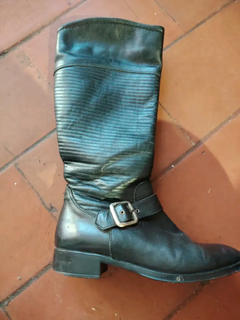 Botas de cuero negra 16horas - 5