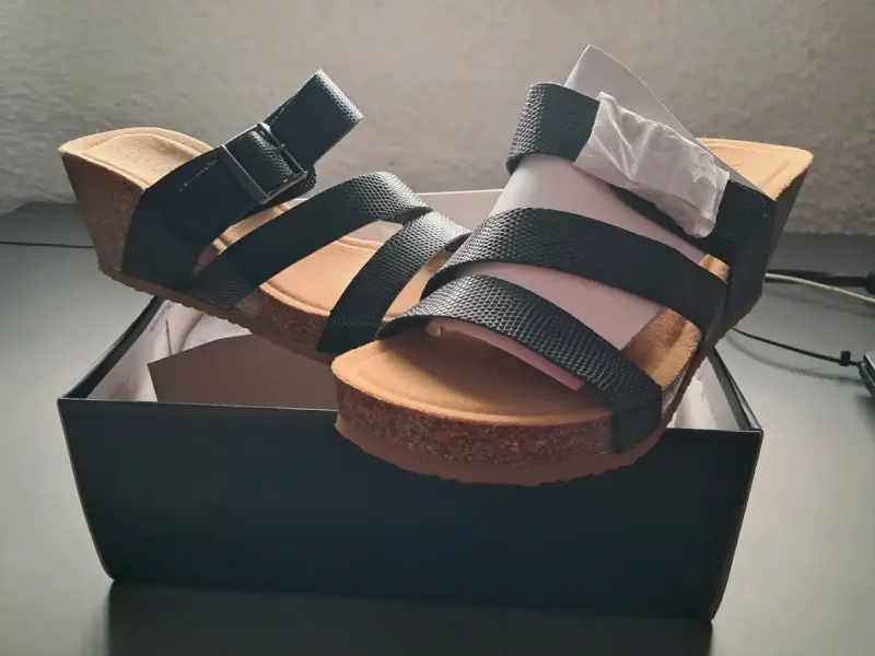 Sandalias negras de corcho - 2