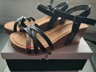 Sandalias negras de corcho - miniatura 3