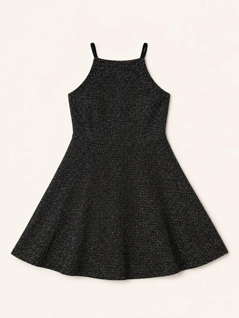 Vestido negro con brillos