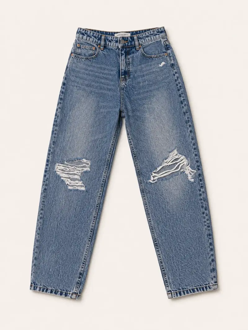 Jeans azul rasgados