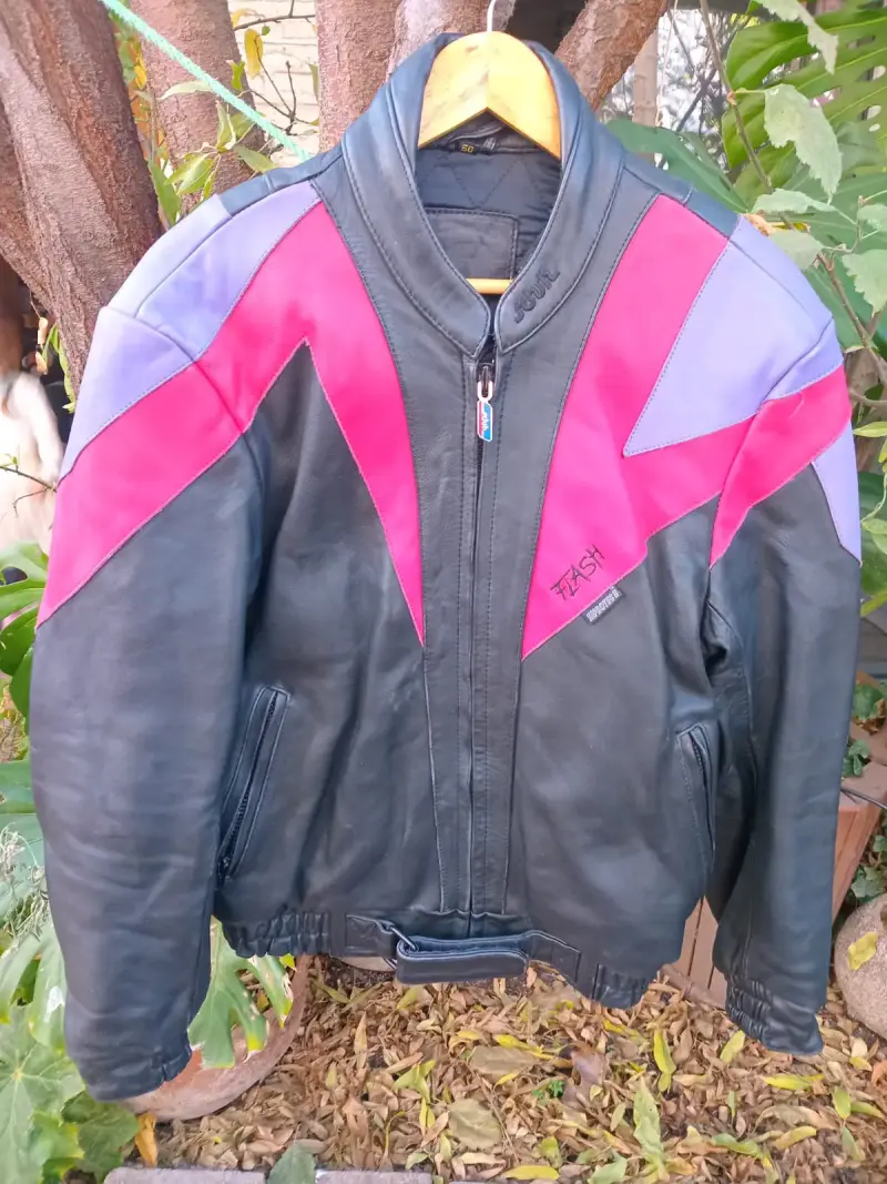 Chaqueta de cuero Sduh moto vintage