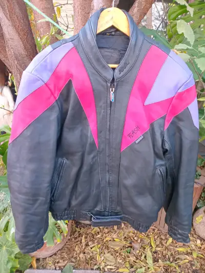 Chaqueta de cuero Sduh moto vintage - miniatura 1