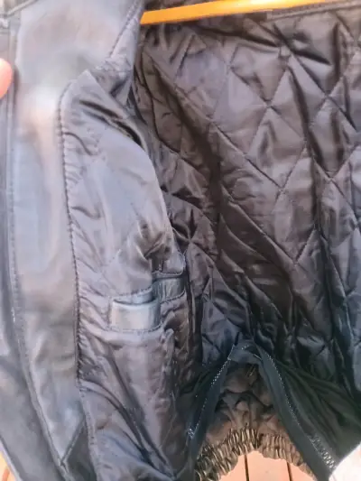 Chaqueta de cuero Sduh moto vintage - miniatura 3
