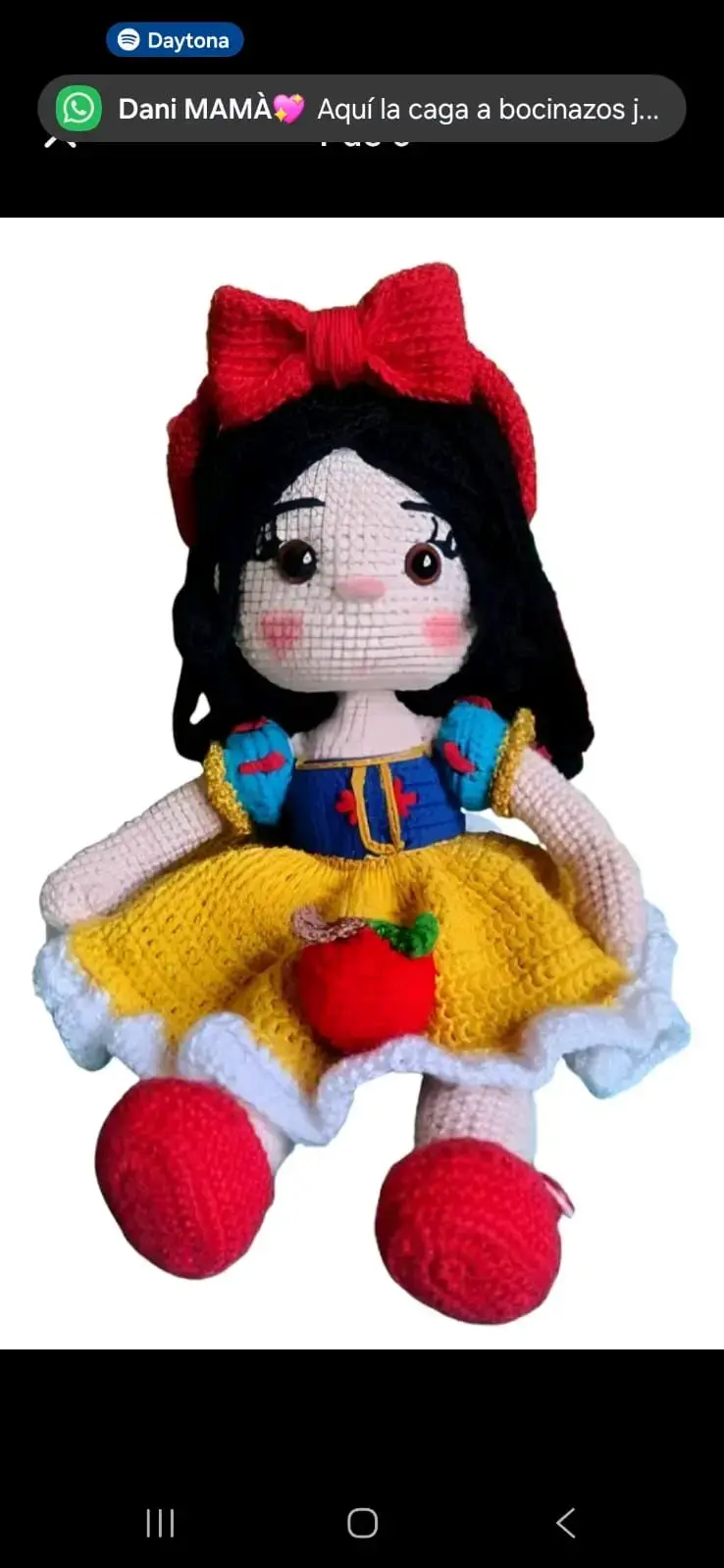 Muñeca de crochet Blancanieves amigurumi - 1