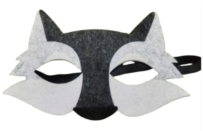 Antifaz de lobo de fieltro
