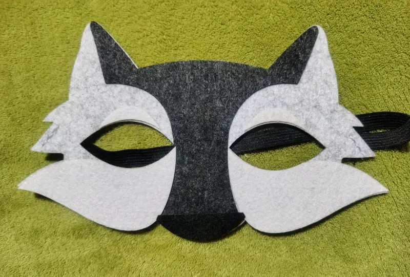 Antifaz de lobo de fieltro - 3
