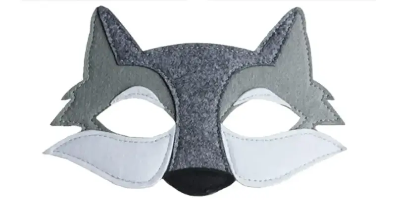 Antifaz de lobo de fieltro - 5