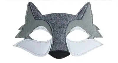 Antifaz de lobo de fieltro - miniatura 5