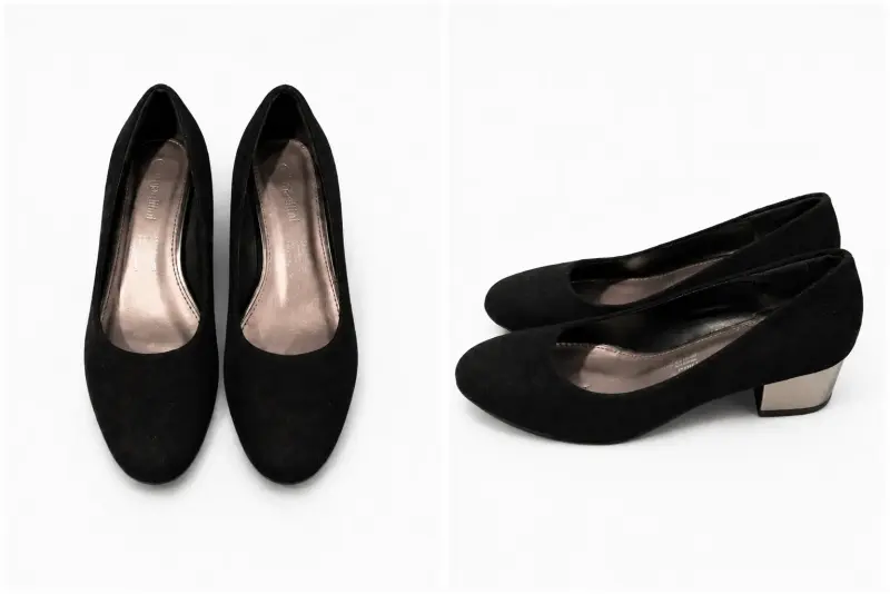 Zapatos de tacón negro elegantes