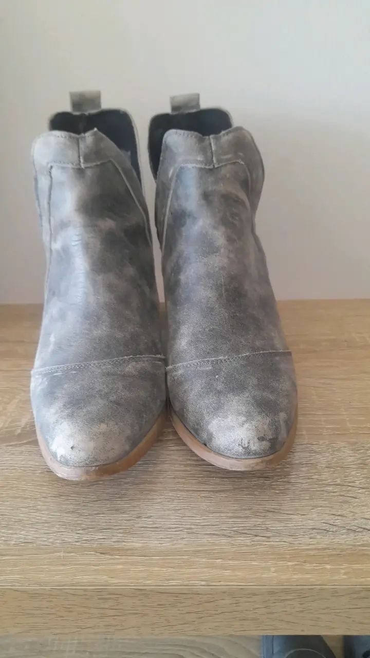 Botines grises de cuero - 4