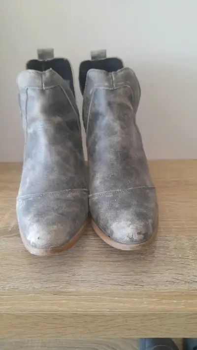 Botines grises de cuero - miniatura 4