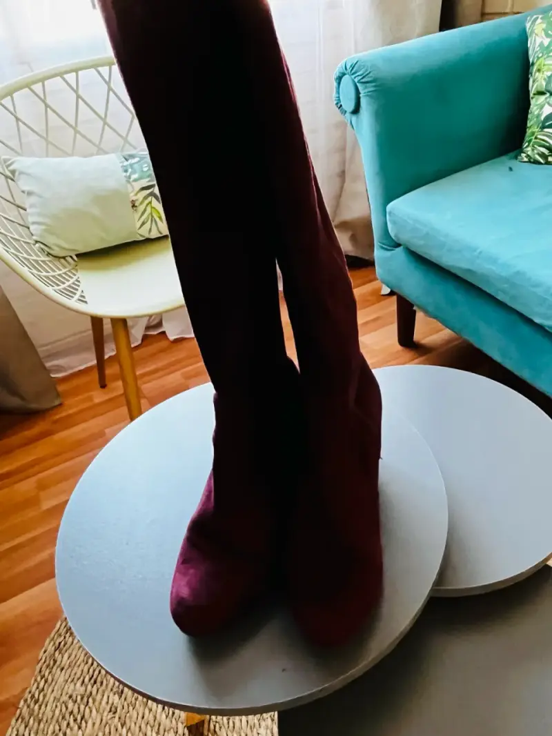 Botas altas burdeos - 1