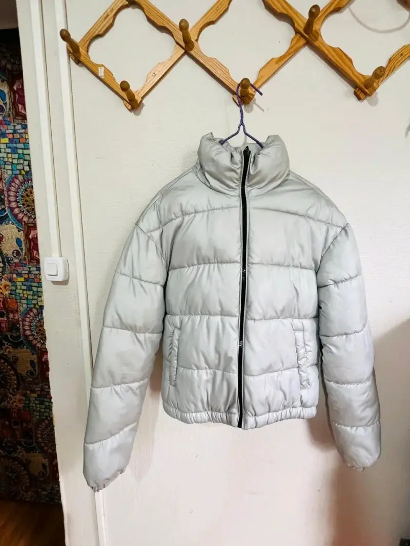 Chaqueta acolchada gris - 1