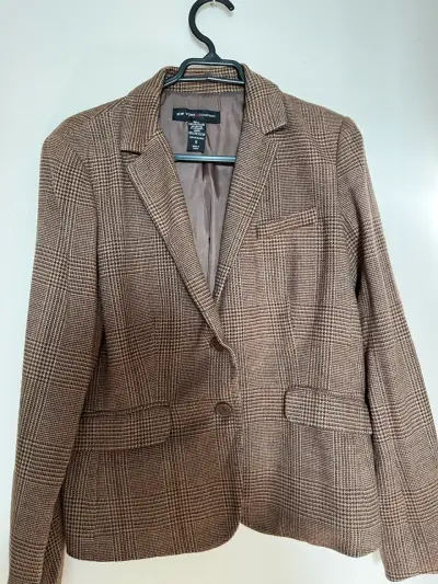 Blazer a cuadros café - miniatura 1