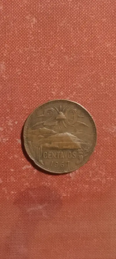 Moneda antigua México 20 centavos 1967 - miniatura 2