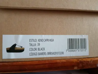 Sandalias de cuero negras para mujer - miniatura 5