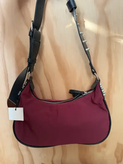 Cartera burdeos con tachas Foster - miniatura 1