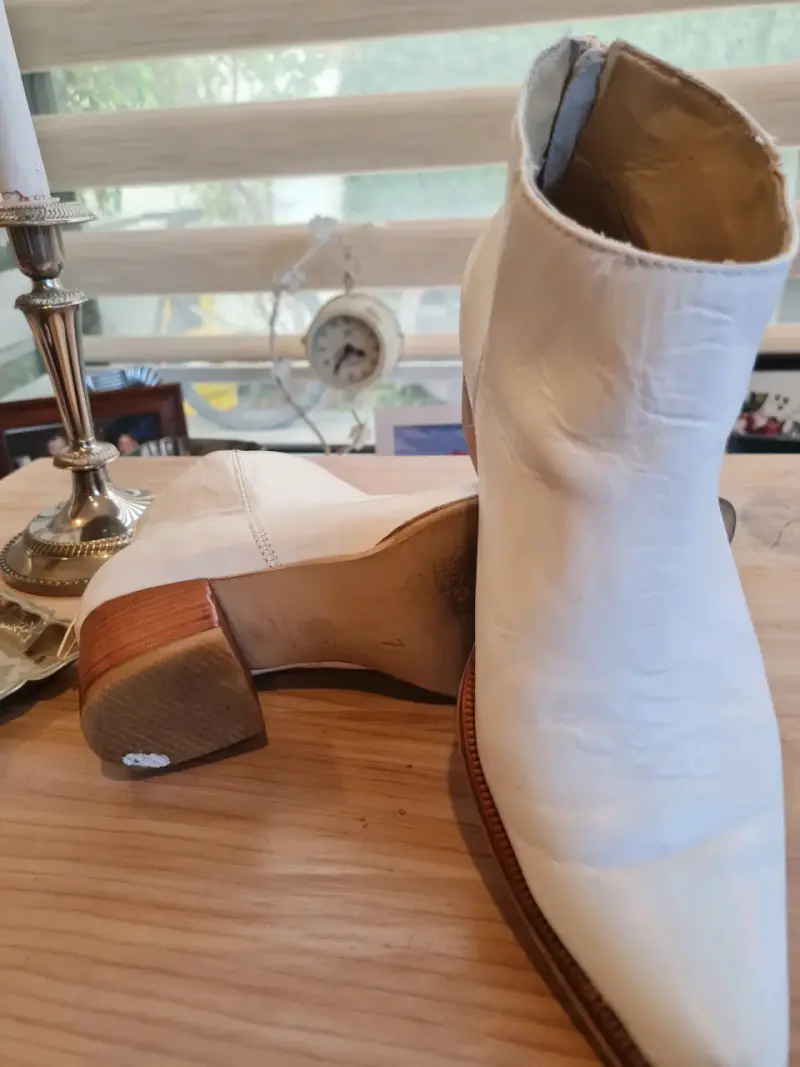 Botines blancos de cuero - 3