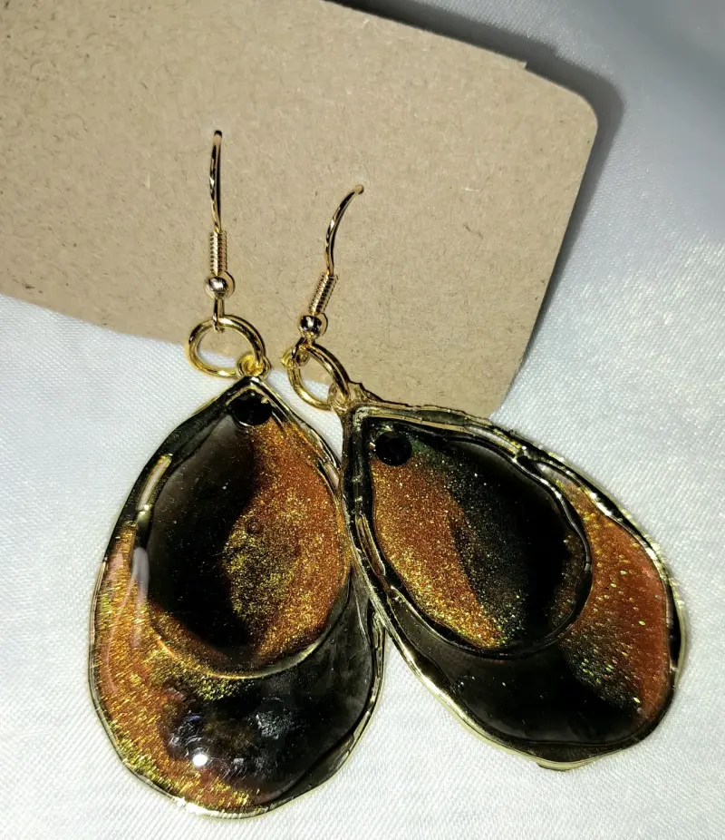 Aros colgantes de resina - 3
