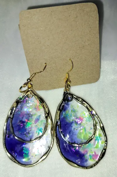 Aros colgantes de resina - miniatura 4