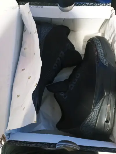 Zapatillas retro 3 black cat - miniatura 5