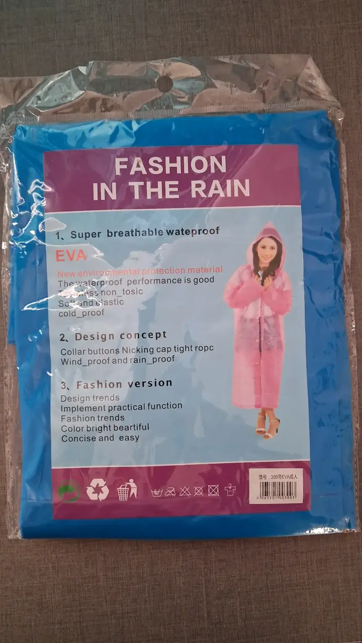Impermeable azul EVA