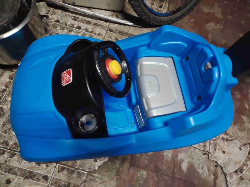 Auto correpasillos azul con mango - 3