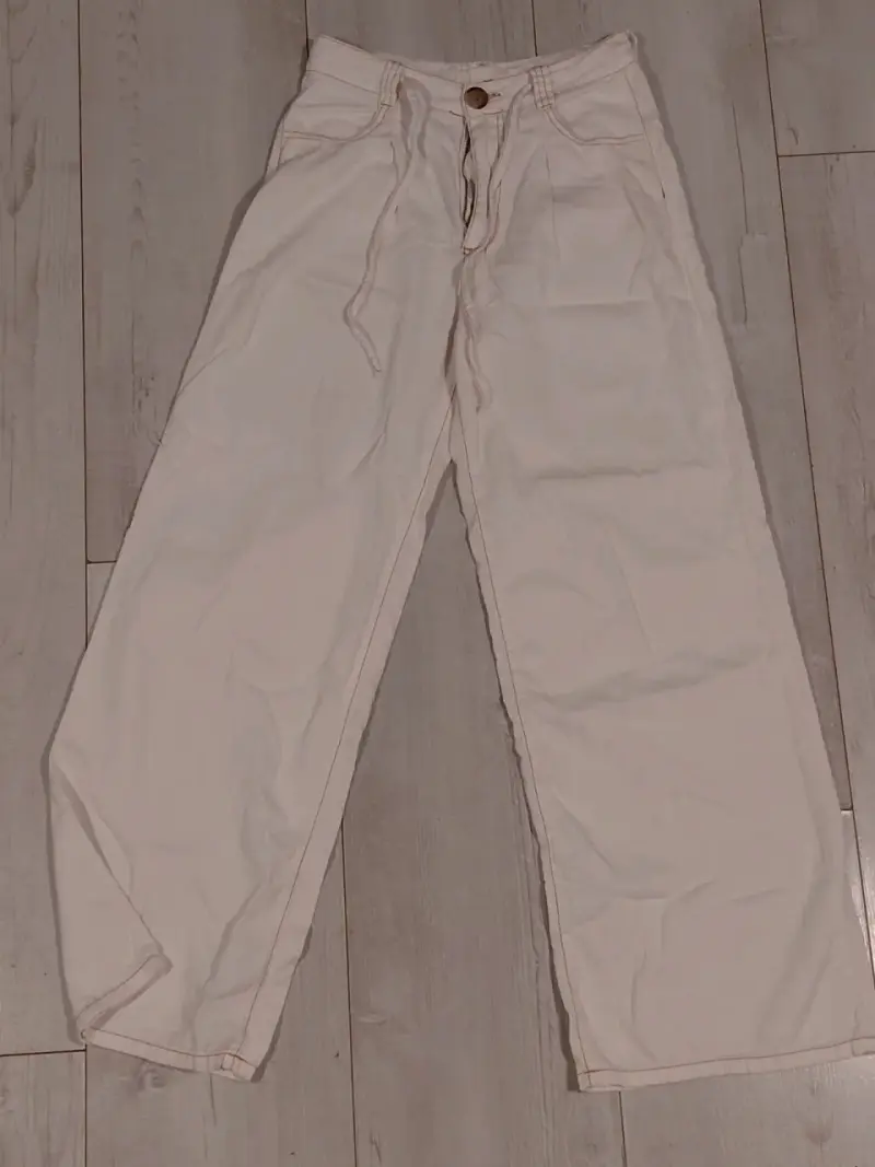 Pantalon blanco de tiro alto
