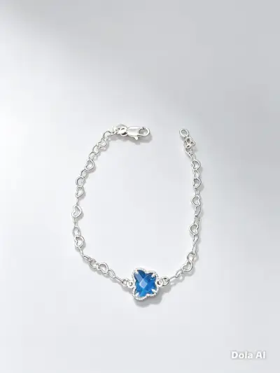 Pulsera con corazones verdes - miniatura 3