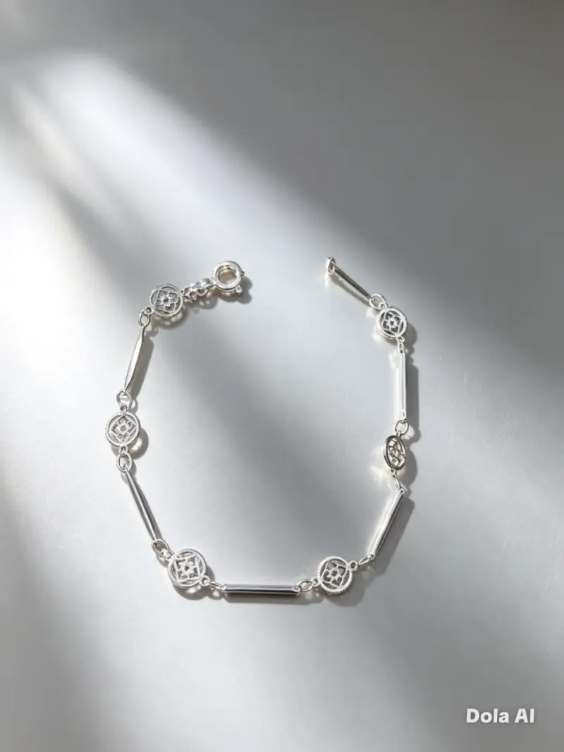 Pulsera con corazones verdes - 5