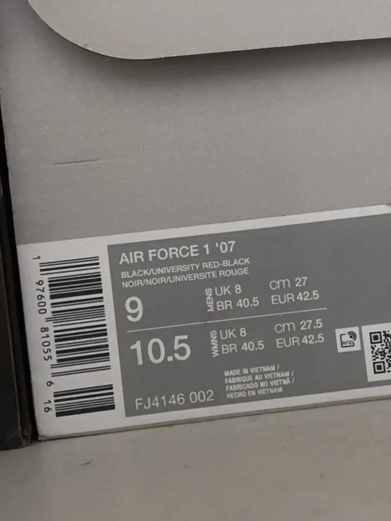 Nike AF1 red/black - 3