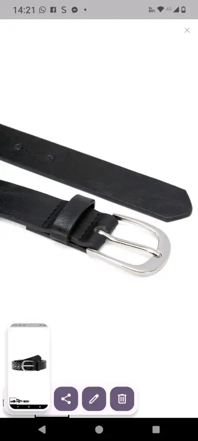 Cinturón negro con tachuelas - miniatura 4