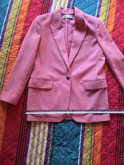 Blazer Zara color rosado - miniatura 5