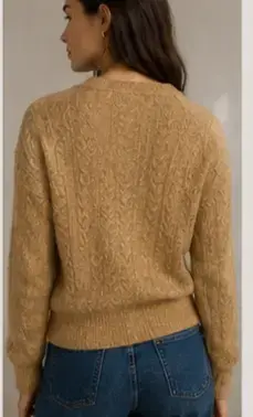 Cardigan de lana camel Zara - 2