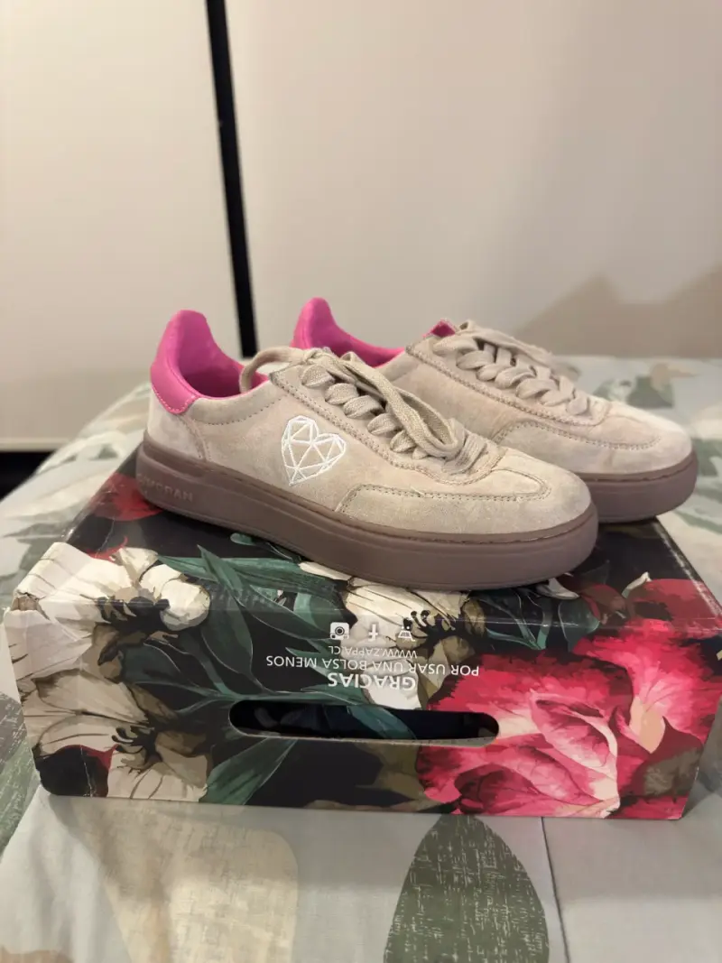Zapatillas C/MORAN N36 beige y rosa