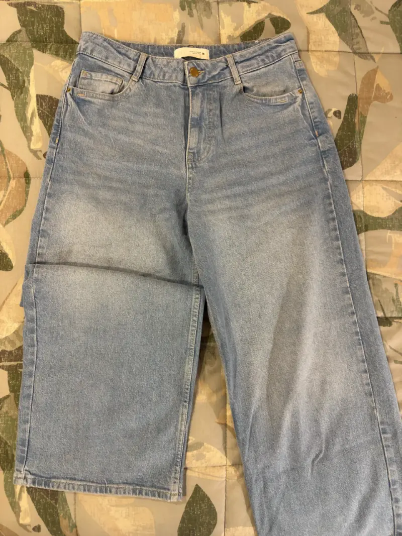 Pantalón Culotte tiro alto Zara azul