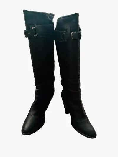 Botas negras de tacón alto - miniatura 5