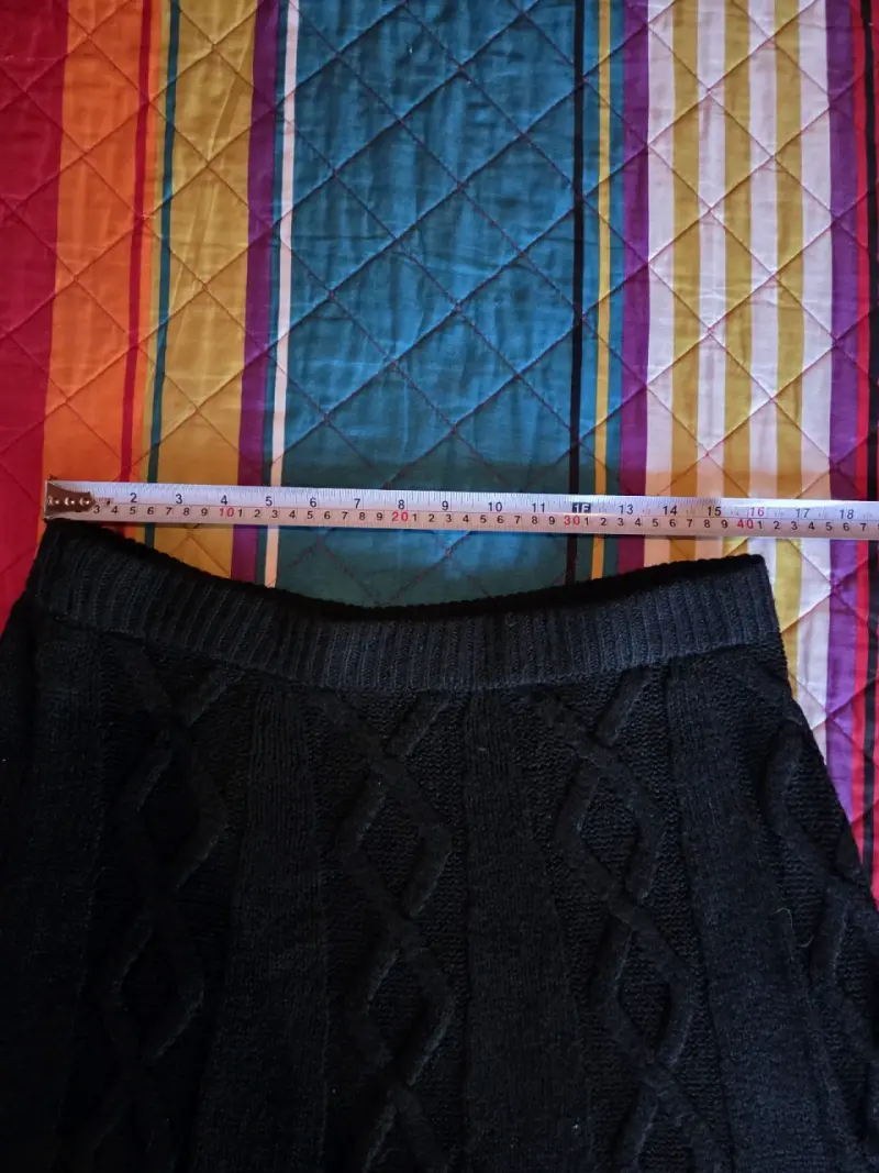 Falda negra tejida - 3