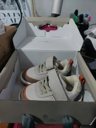 Zapatillas para niños beige y naranjas - miniatura 3