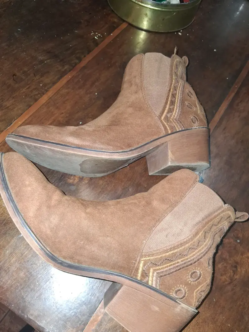 Botines cortos de gamuza marrón - 3