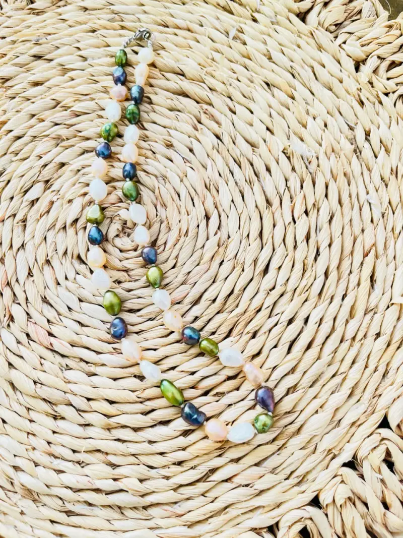 Collar de perlas multicolor - 2