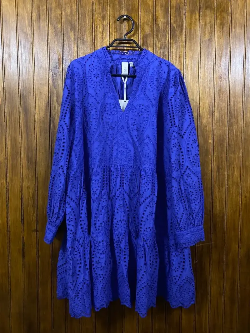 Vestido azul manga larga
