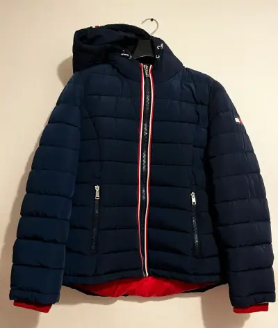 Chaqueta azul con capucha Marca TOMMY HILFIGER - miniatura 1