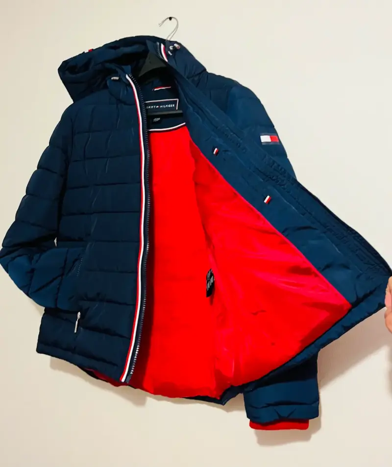 Chaqueta azul con capucha Marca TOMMY HILFIGER - 4
