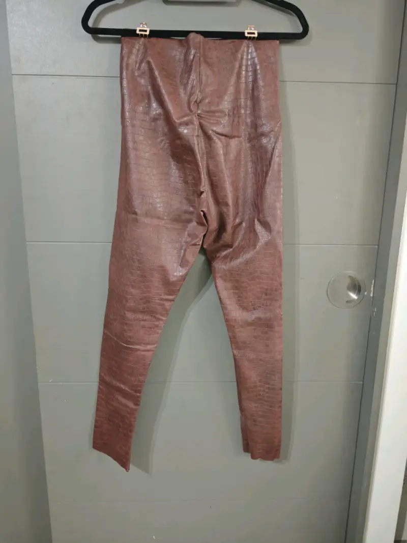 Leggings marrones tipo cuero - 2